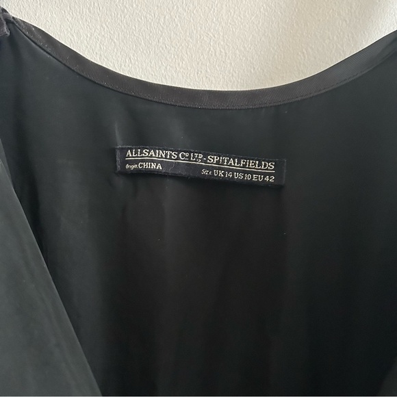 ALL SAINTS Black Gorpcore Utility Fit and Flare Dress Grunge - Picture 8 of 13